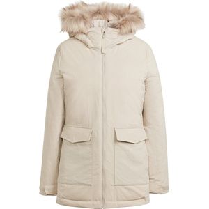 adidas Sportswear Hooded Fur Parka - Dames - Beige- XL