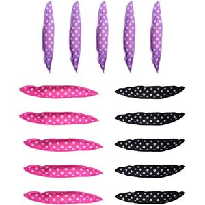 Green Glow - Set van 15 zachte haarkrulspelden voor comfortabele haarstyling bij het slapen met sponsrollers - Ideaal voor doe-het-zelf haarstyling bij vrouwen en meisjes