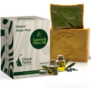 GREEN FADEL - Aleppo Zeep Origineel - 200g - Handgemaakt - Natuurlijke Zeep