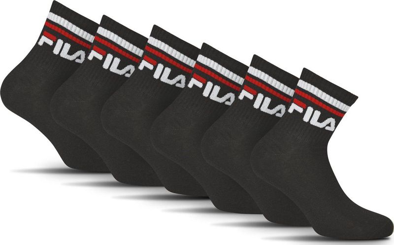 Sportsokken - Zwart - 6 Paar - Anatomisch Vormgegeven - Geribde Boord