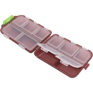 Medicine Box Draagbare Plastic Waterdichte Medicine Case met 10 compartimenten gesp Lock Wekelijkse Organizer Paars