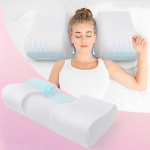 Anti-rimpelkussen 2-in-1 | Ergonomisch traagschuim kussen voor neksteun | Rimpelpreventie en comfort voor rugslaap