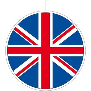 UK Great Britain/Union Jack vlaggen hangdecoraties 28 cm - Feestversiering