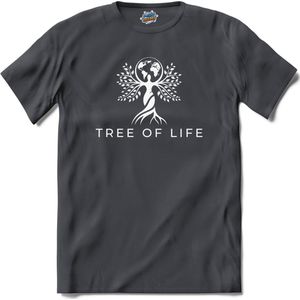 Tree Of Life | Yoga - Namaste - Yoga mat - T-Shirt - Unisex - Mouse Grey - Maat M