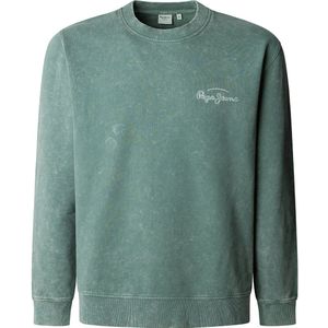 PEPEJEANS - Fleece Sweatshirt - Groen - 100% Katoen - Casual