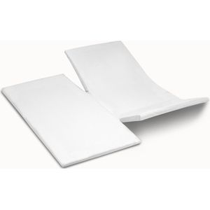 Vlinder Topper Hoeslaken - Jersey - 2 splitten- 140x200- Ivoor/Creme