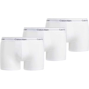 Calvin Klein Trunk Heren Ondergoed - Wit - 3 Pack - Katoen - Maat S