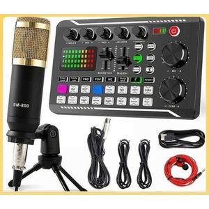 DJ Set - Podcast Starterset - Mengpaneel - 19 x 11.5 x 3 CM - Podcast Microfoon - Zwart