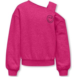 ONLY meisjes kids trui SEEMA Fuchsia Purple Happy Face Loose Fit