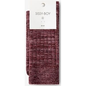 Sissy-Boy - Donkerrode sokken met lurex