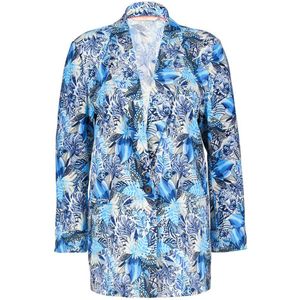 DIDI Dames Travel blazer Mida in offwhite with blue azur Fusion print maat 42