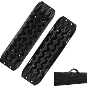 2 stuks zandplaten, offroad, tractiemat, kunststof, starthulp, herstelbord, tracks met opbergtas en installatiegereedschap,voor terreinwagens, campers, vrachtwagens