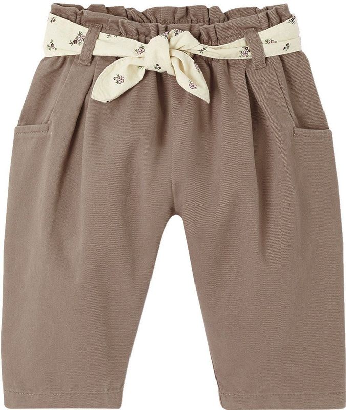 Broek - Roest - Baby Meisjes - Elastische Taille - Canvas Keperstof