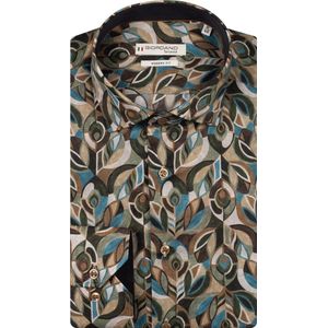 Giordano – Maggiore - Heren – Overhemd – Print Overhemd – Groen - 527829-70