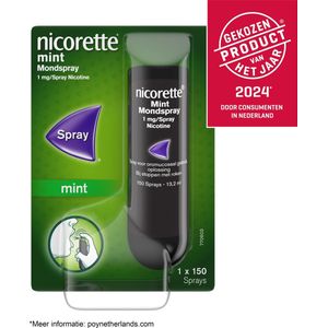 Nicorette Mondspray Freshmint - 13,2 ml (150 sprays) 1mg/spray - nicotinevervanger - stoppen met roken