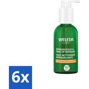 6 x WELEDA - Reinigingsolie & Make‑up Remover - 150 ml - Reinigingsolie - Make-up Remover - Waterproof Mascara - Biologische Ingrediënten - Abrikozenpitolie