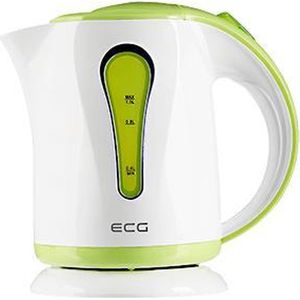 Electro Center RK1022GN Waterkoker, 1 liter, wit - groen kunststof