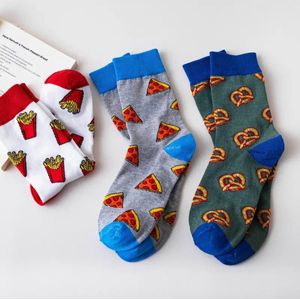 3 paar - sokken - dames - heren - jongens - meisjes - happy socks - fastfood - hamburger - cadeau - geschenk - one size