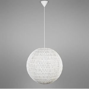 QAZQA lina - Design Grote hanglamp - 1 lichts - Ø 600 mm - Wit - Woonkamer | Slaapkamer | Keuken