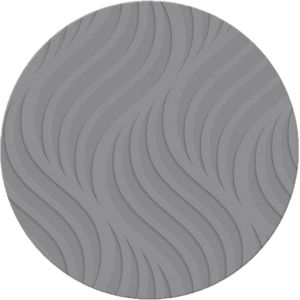 Ronde placemat grijs met wave patroon 37 cm - Placemats/onderleggers - Tafeldecoratie