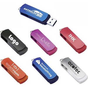 Trendy 4GB USB-stick (25 stuks) met Gravure in Diverse Kleuren