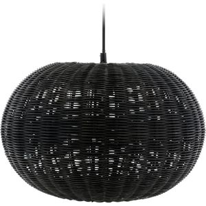 Villa Collection Werna rattan hanglamp zwart - 40,5 x 25 cm