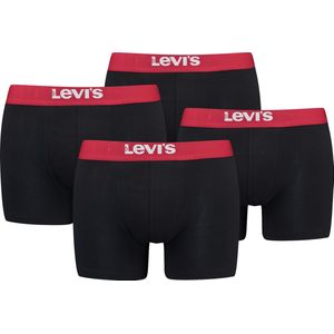 BOXERS 4-pack Levi's effen herenboxershorts, gemaakt van biologisch katoen