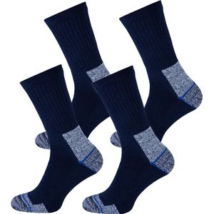 WeirdoSox - Werksokken heren met versterkte hiel en teen - 4 paar - Marine - Sokken Heren - Maat 39/42