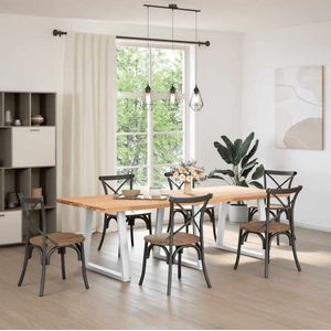 vidaXL Eettafelpoten - 3 stuks - Staal - Wit Eettafelpoten - Eetkamerstoel - Salontafelpoten - Staal Poten - Industriële Design