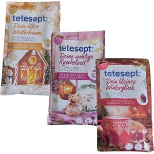 Wintergeur Badschuim - Set van 3 | 3x 60g | Badzout Tetesept - Speciaal voor de wintermaanden
