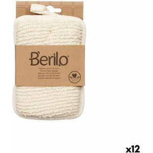 Lichaamsspons Berilo B7081-6 Wit Beige 11 x 16,5 x 2 cm (12 Stuks)