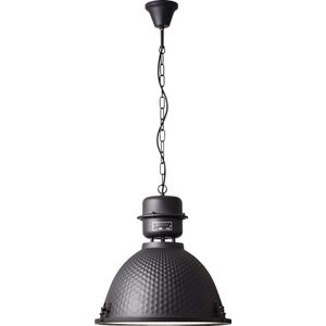 Brilliant Industriële Hanglamp ""Kiki"" Zwart Honingraad Reliëf
