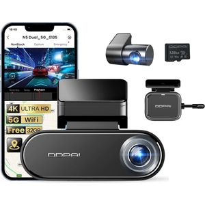 DDPAI N5 Dual met Radar - Dashcam voor Auto - Ultra 4K - AI Chip - GPS - 128GB Geheugen - Parkeerstand