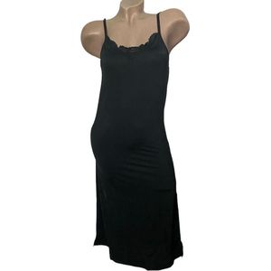 GAUBERTÂ® Dames Onderjurk met kant 112CM GBTW-718 S/M Zwart