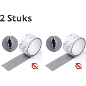 COCHO® 2X Luxe Muggennet Reparatie Tape - Muggengaas Plakband - Gaas Wonen - Klussen Horren Tool - Horrengaas Tools - Grijs 5x200