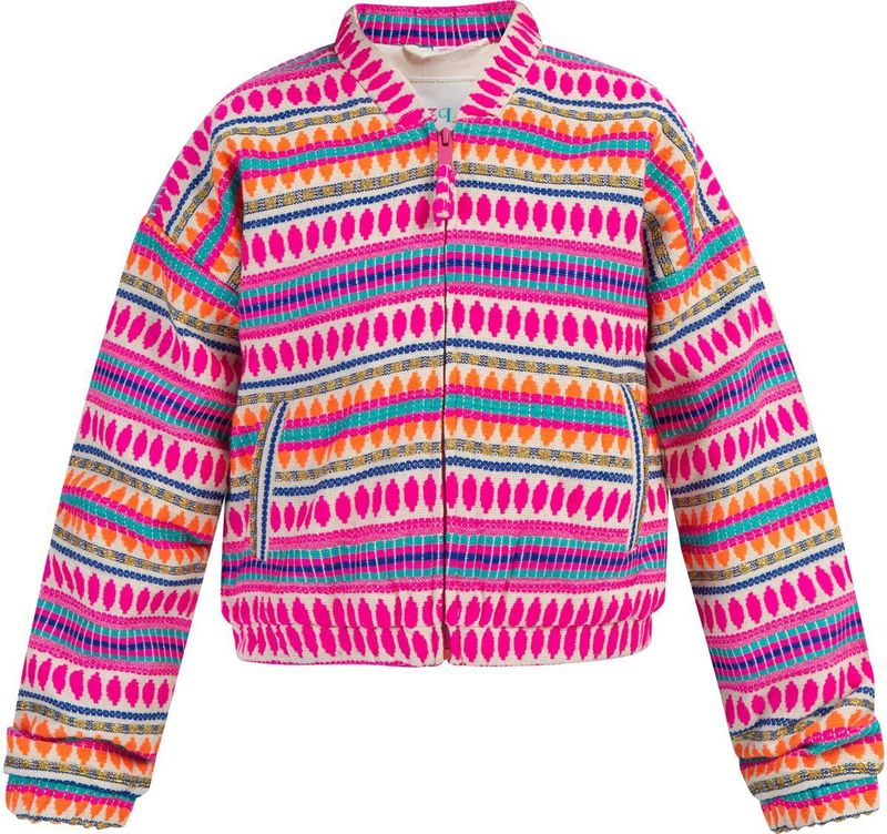 IZIA - Tussenjas - Blauw - Bomberjack - Licht Gevoerd - Gestreept