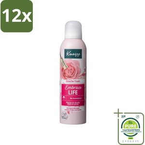 Kneipp - Douche schuim - Embrace Life - Anti‑Aging verzorging - 200 ml - Voordeelverpakking - 12 stuks - Douche Foam - Rozen