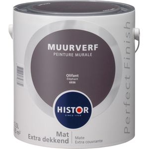 Histor Perfect Finish Muurverf Mat Olifant 6936 Olifant - 2,5 liter- Muurverf - Dekkend - Binnen - Mat -