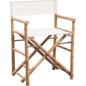 vidaXL Regisseursstoelen inklapbaar bamboe canvas Bamboestoel - Tuinset - Buitensteunen - Lounge Stoel - Tuinstoel