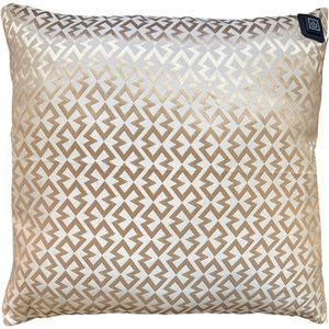 Warmpi® Draadloos Warmtekussen incl. Warmpi® Powerbank (10.000mah) - Goldy - Infrarood kussen Heeft ook een 3m kabel voor opwarming via stopcontact of USB Poort - 3 warmtestanden - 45x45 cm - Goud / Beige Polyester kussenhoes