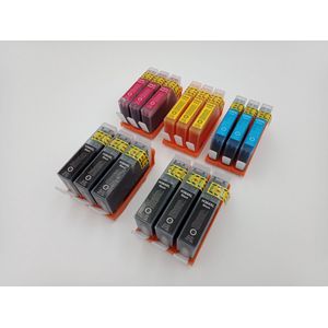 KATRIZ® huismerk voor|6x HP364XLBK|3x HP364XLcyan|3x HP364XLmagenta|3x HP364XLyellow | ( 15stuks)