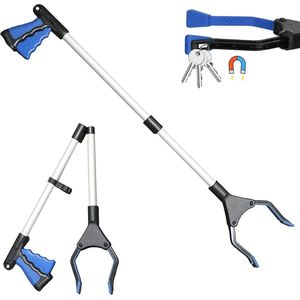 Grijpstok Opvouwbaar 82 cm lang Aluminium met Magnetische Punten en Draaibare Kop voor Senioren Grijpstok