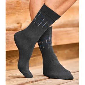 ATLAS FOR MEN - Set van 4 paar sokken met jacquardmotief - Heren - Verkrijgbaar in grote maten - 39/42
