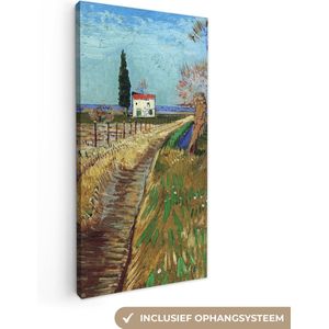 Vincent van Gogh - Pad door een veld met Wilgen - Vincent - Kunst - 20x40 cm - Muurdecoratie