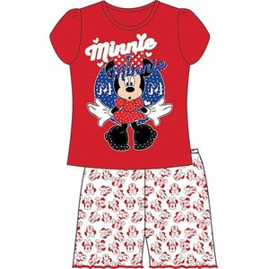 Minnie Mouse shortama / pyjama - rood - Disney pyama - maat 104/110