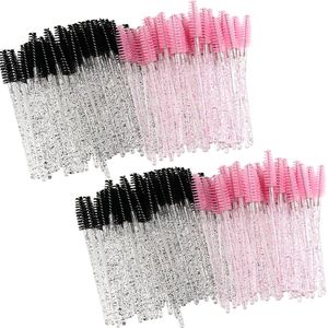 300 Pack Eyelash Brushes - Mascara Wall Brushes - Eyelash Applicator Brush - Eyelash Spoolies Brush voor Eyelash Extensions - Eyebrows Contours en Makeup - 10cm Lang