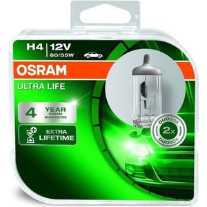 Osram Ultra Life Halogeen lampen - H4 - 12V/60-55W - set à 2 stuks