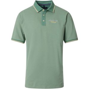 Casa Moda polo lichtgroen gele bies maat 6XL