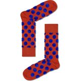Happy Socks Big Dot Sock - roestbruin met zachte stippen - Unisex - Maat: 41-46