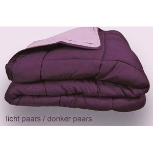 Warme deken voor op de bank Donker paars / Licht paars
